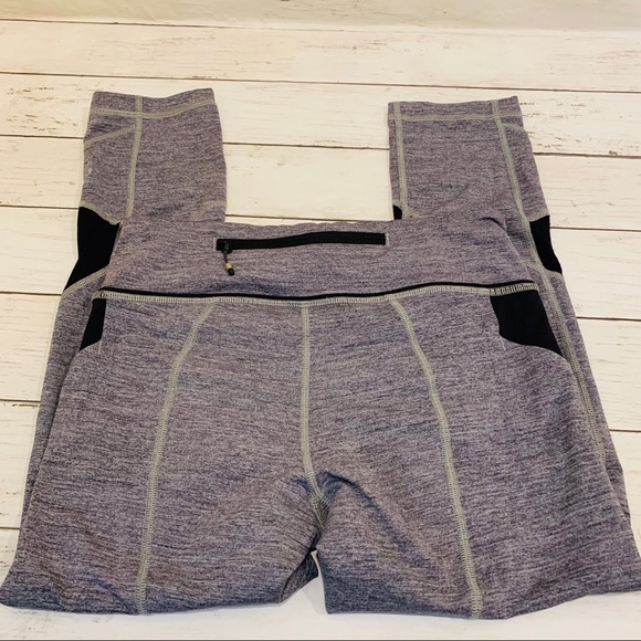 SIZE 4 Lululemon pace rival crop heathered black - Picture 3 of 6
